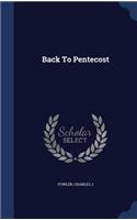 Back To Pentecost