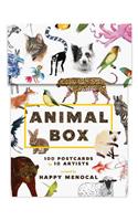 Animal Box: 100 Postcards by 10 Artists (100 Postcards of Cats, Dogs, Hens, Foxes, Lions, Tigers and Other Creatures, 100 Designs in a Keepsake Box)