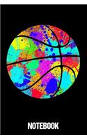 Notebook: Notizbuch Basketball als Geschenk für Basketballmannschaft / 6x9 Zoll 120 Seiten kariert / Tagebuch oder Notizheft beim Training Basketball Mannscha