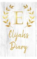 Elijah's Diary: Personalized Diary for Elijah / Journal / Notebook - E Monogram Initial & Name - Great Christmas or Birthday Gift