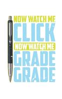 Watch Me Click Now Watch Me Grade Grade: Unlined / Plain School Notebook / Journal Sketchbook Gift - Large ( 6 x 9 inches ) - 120 Pages -- Softcover