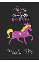 Sorry I can't My Horses Needs Me