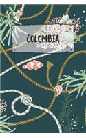 Colombia: Dotted Travel Diary Notebook or Journey Dotted Grid Journal - Holiday Trip Pocketbook for Men and Women with Dots