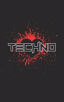 Techno: DIN A5 Notizbuch kariert