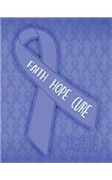 Stomach Cancer Awareness Ribbon Faith Hope Cure 2020-2023 Four Year Monthly Planner