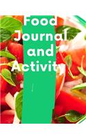 notebook food: Food Journal and Activity Tracker Meal and Exercise Notebook, 100 Pages