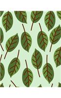 Leaf Pattern Dot Grid Bullet Journal: 150 Page Notebook 8 X 10 Inches