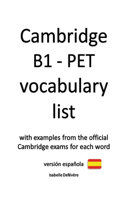 Cambridge B1 - PET vocabulary list (versión española)