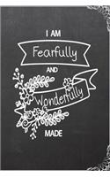 I Am Fearfully and Wonderfully Made: Blank Lined Journal for Sermon Notes or Bible Study; Prayer Journal