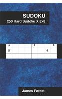 250 Hard Sudoku X 8x8: Sudoku Puzzle Book for Adults