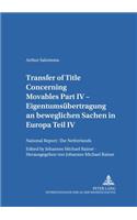Transfer of Title Concerning Movables