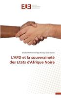 L'Apd Et La Souveraineté Des Etats d'Afrique Noire: (Omn.Univ.Europ.)