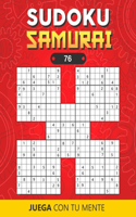 Sudoku Samurai 76: Collection de 100 Sudokus Samouraï pour Adultes - Facile et Difficile - Idéal pour augmenter la mémoire et la logique - 1 Grille par page - Avec sol