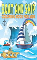 Boat And Ship Coloring Book for Kids