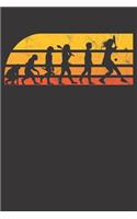 Notebook: Funny Vintage Tennis Girl Evolution Gift Dot Grid Dotted 6x9 120 Pages