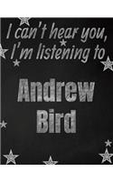 I can't hear you, I'm listening to Andrew Bird creative writing lined notebook