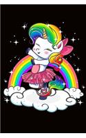 Unicorn Ballet Dancer Ballerina Journal Notebook