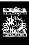 Coole Mädchen Spielen Basketball: Notizbuch / Notizheft Für Basketballerin Basketballspielerin Basketball-Fan A5 (6x9in) Dotted Punktraster