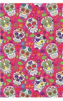 Day Of The Dead Pattern Sugar Skull Santa Muerte 08: Blank Lined Journal for Day Of The Dead Lovers