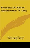 Principles Of Biblical Interpretation V1 (1832)