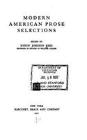 Modern American prose selections