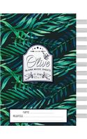 Olive Blank Music Sheets: 12 Stave - Size 8.5x11 (Vol 1)