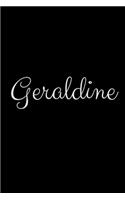 Geraldine: notebook with the name on the cover, elegant, discreet, official notebook for notes