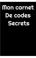 Mon carnet de codes secrets