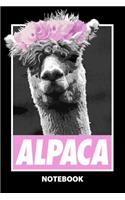 Alpaca Notebook: 100 Lined Pages - 6X9 Inches - Sketchbook - Diary - Journal - For Men And Women - Christmas Or Birthday Gift For Him And Her - Funny Gift Idea - For