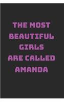 Amanda Girl Woman Notebook: Graph Paper Journal 6x9 - 120 Pages