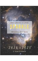 She Leaves A Little Sparkle Wherever She Goes 2020-2021 2 Year Planner: Monthly Goals Agenda Schedule Organizer; 24 Months Calendar; Appointment Diary Journal With Address Book, Password Log, Notes, Julian Dates & Inspir