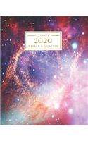 2020: Weekly and Monthly Planner/Calendar Jan 2020 - Dec 2020 Bright Universe