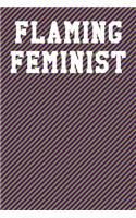 Flaming Feminist: Dot Grid Notebook 6"x9" 120 Pages