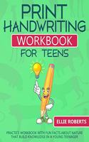 Print Handwriting Workbook for Teens