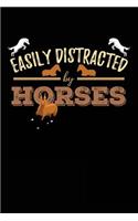 Easily Distracted By Horses: Blank Lined Notebook Journal