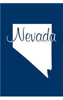 Nevada - Navy Blue Lined Notebook with Margins: 101 Pages, Medium Ruled, 6 x 9 Journal, Soft Cover