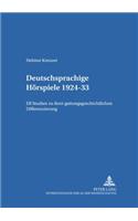 Deutschsprachige Hoerspiele 1924-33