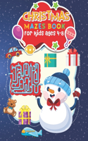 Christmas Mazes Book for Kids Ages 4-8