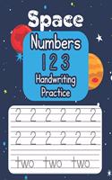 Space Numbers 123 Handwriting Practice