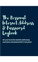 The Personal Internet Address & Password Logbook