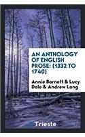 Anthology of English Prose