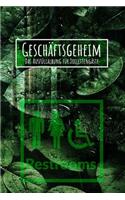 Geschäftsgeheim Das Ausfüllalbung für Toilettengäste