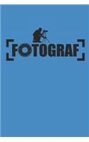 Fotograf: Fotografie Notizbuch Photograph Notebook Photo Journal 6x9 kariert squared