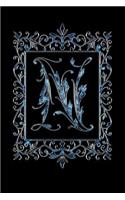 N: Initial Monogram Notebook