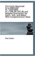 The Earth Measured B/A=20855447 FT./20925890 FT.;=296.06/297.06 and Related Quantitites for Earth, S
