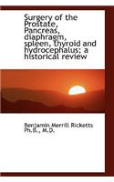 Surgery of the Prostate, Pancreas, Diaphragm, Spleen, Thyroid and Hydrocephalus; A Historical Review