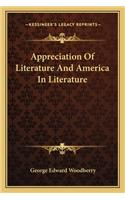 Appreciation of Literature and America in Literature