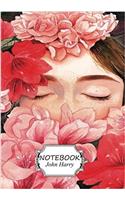 Lady Flower Wallpaper Notebook: Pocket Notebook / Journal / Diary