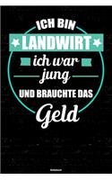 Ich bin Landwirt ich war jung und brauchte das Geld Notizbuch