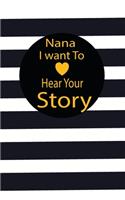 nana I want to hear your story: A guided journal to tell me your memories, keepsake questions.This is a great gift to mom, grandma, nana, aunt and auntie from family members, grand